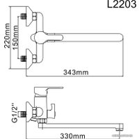 Смеситель Ledeme H03 L2203W (белый)