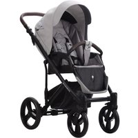 Универсальная коляска BEBETTO Magnum Light SE Pro (2 в 1, 06 светло-серая кожа/черная рама)