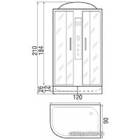 Душевая кабина River Desna 120/90/26 MT L