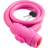 Тросовый велосипедный замок Нора-М №33 (ф8x1000мм, розовый)