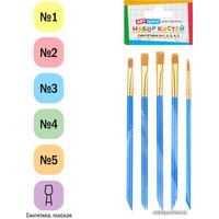 Набор кистей ArtSpace синтетика плоские № 1, 2, 3, 4, 5 SB_3294 (5 шт)