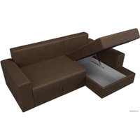 Угловой диван Mebelico Майами 15 114892 (правый, рогожка, коричневый)