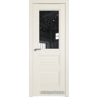 Межкомнатная дверь ProfilDoors 67U L 80x200 (магнолия сатинат/стекло дождь черный)