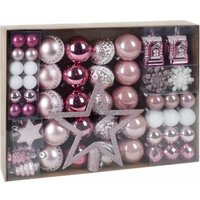 Елочная игрушка Золотая сказка 591715 (77 шт, розовый/белый)