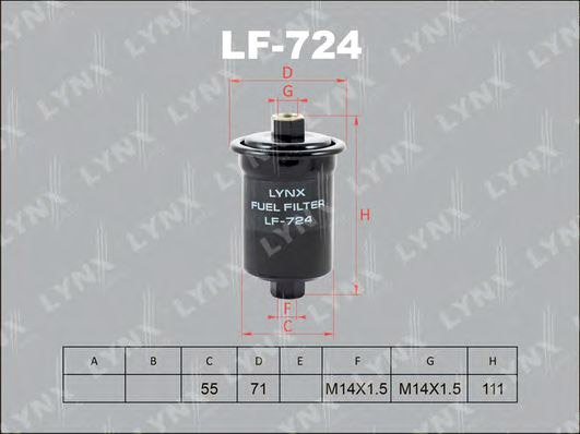 

Топливный фильтр LynxAuto LF724