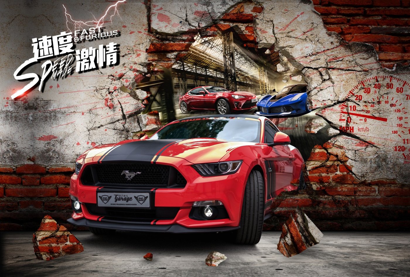 

Фотообои ФабрикаФресок Форсаж. Ford Mustang. Форд Мустанг. Для Гаража 1054270 (400x270)