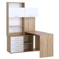 Стол Памир ПКС-11 правый (дуб сонома/белый глянец)