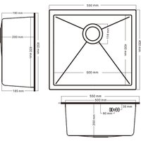 Кухонная мойка Schtoff Undermount Best Decor Black 5545