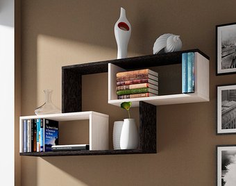 Полка Трия Тип 4 (венге цаво/дуб молочный)