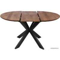 Кухонный стол ОКА Раунд 100-140x75 (дуб мореный/черный)