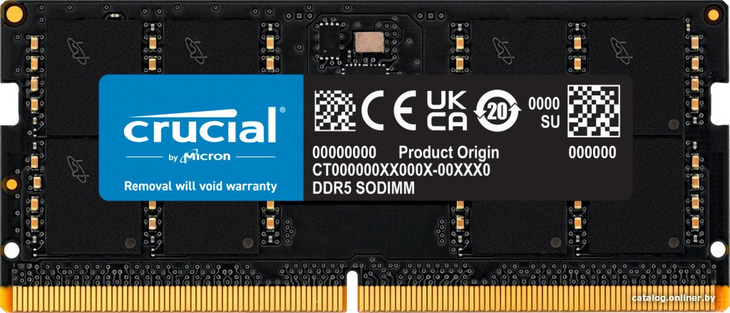 Оперативная память Crucial 16ГБ DDR5 SODIMM 4800МГц CB16GS4800