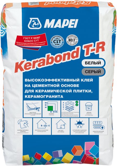 

Клей для плитки Mapei Kerabond T-R (25 кг, белый)