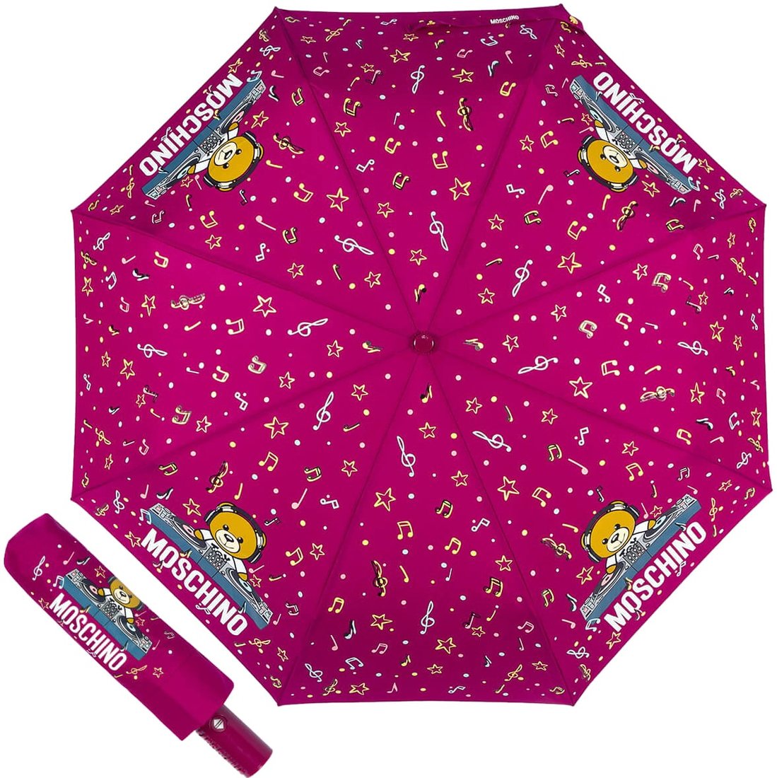 

Складной зонт Moschino 8069-OCX DJ bear Bordeaux