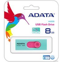 USB Flash ADATA UV220 8GB (зеленый/розовый)