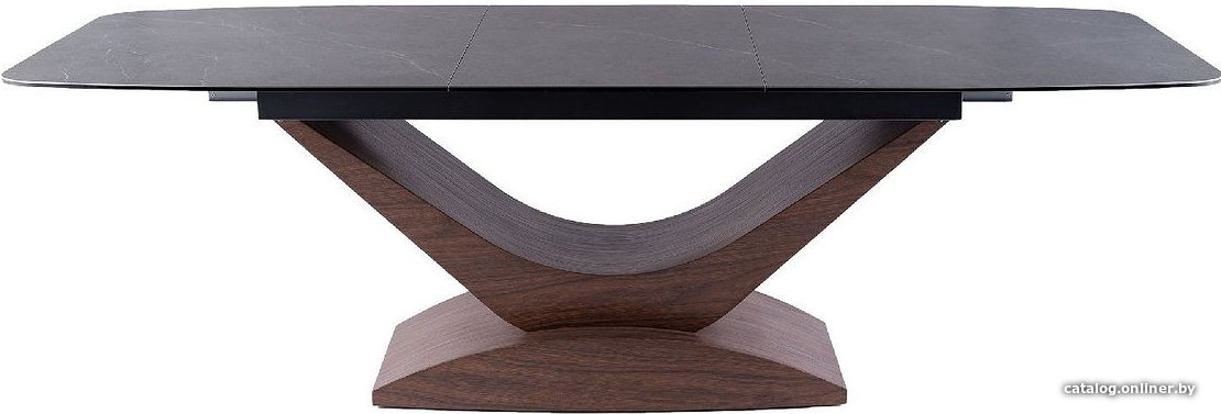 Кухонный стол Signal Dolce Ceramic DOLCESZOR180 (эффект серого мрамора/орех)