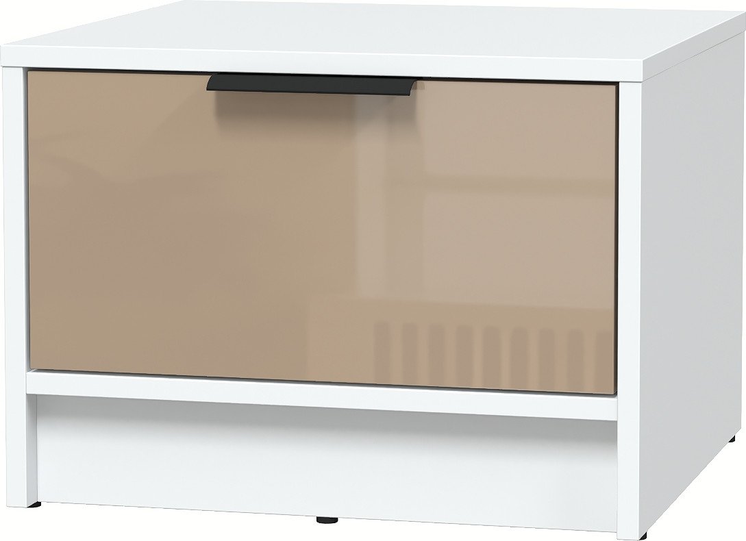 

Тумба Интерлиния Концепт КТ-ТК1-35 Глосс (белый платинум/капучино глянец)