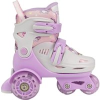 Роликовые коньки Cosmoride Honey + набор защиты (р-р 31-34, белый/фиолетовый)