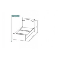 Кровать ДСВ МС Ki-Ki КРД 900.1 (белый)