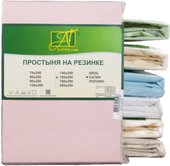 Сатин однотонный на резинке 90x200x25 ПР-СО-Р-090-РОЗ (розовый)