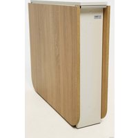 Стол-книга Stoloff Мечта 1600x850 (белый/дуб сонома, опоры складные, углы закругленные с роликами и ручками)