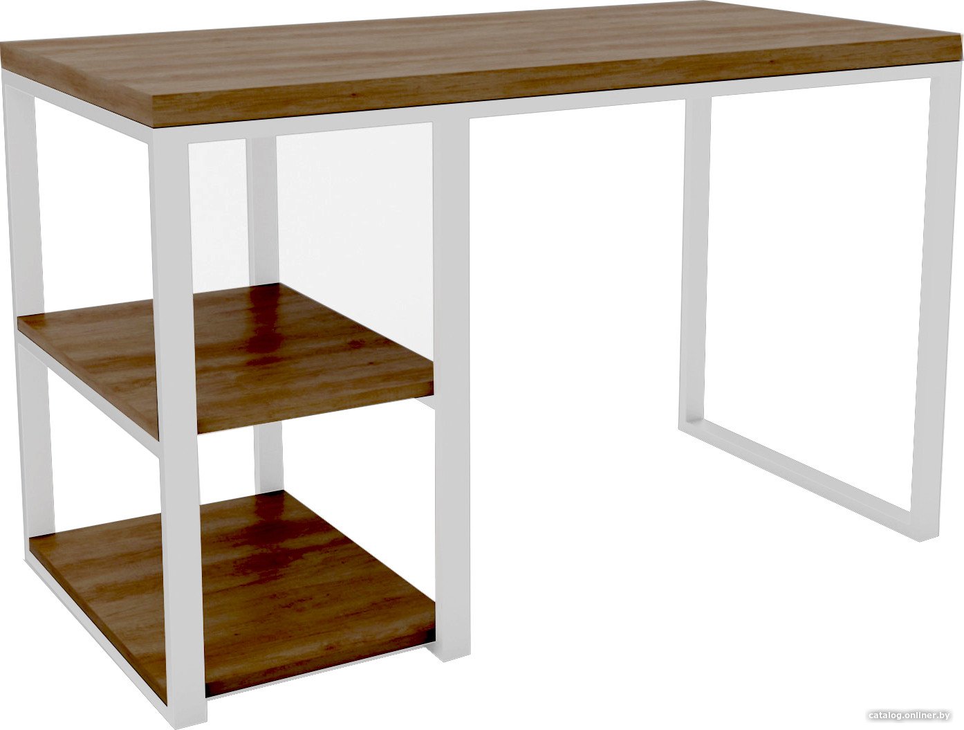 Стол Hype Mebel Дэск-2 120x60 (белый/дуб галифакс олово)