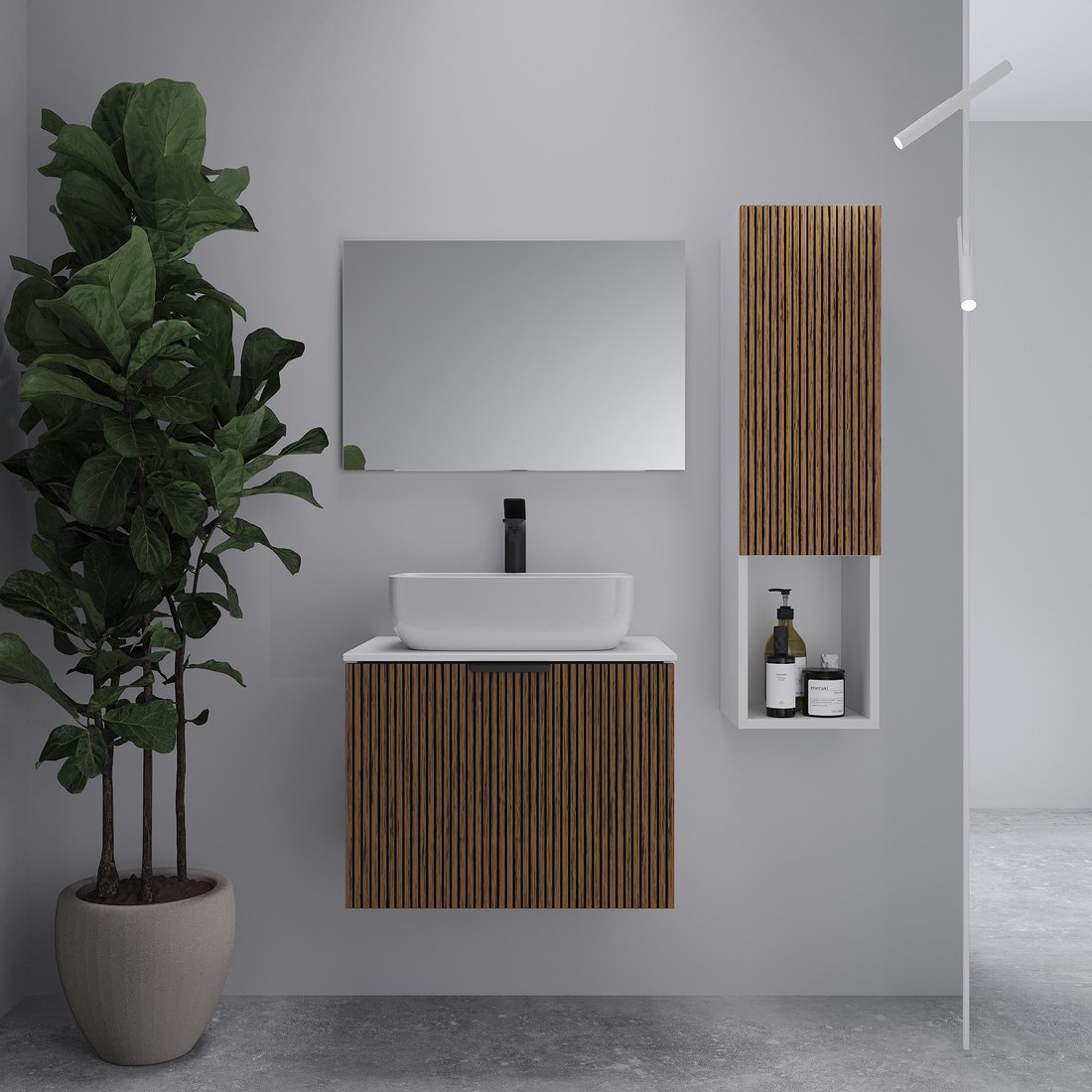 

ЗОВ Тумба под умывальник Дублин 70 DU70LWMRM (белый тростник)