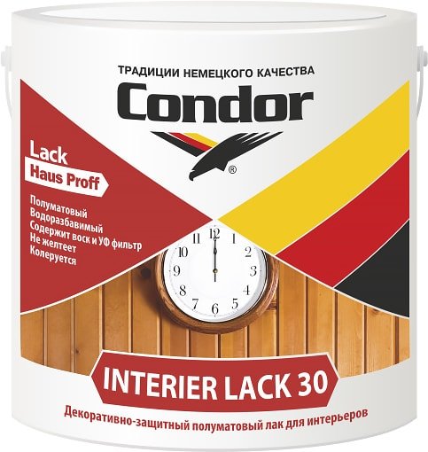 

Лак Condor Interier Lack 30 (0.4 кг)