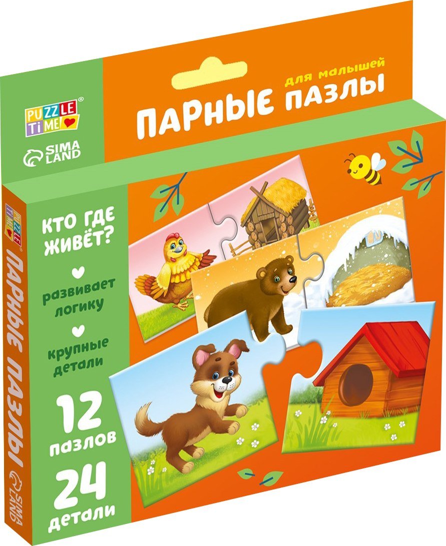 

Развивающая игра Puzzle Time Кто где живет 3443418