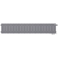 Биметаллический радиатор Royal Thermo PianoForte 200 Silver Satin (20 секций) нижнее подключение
