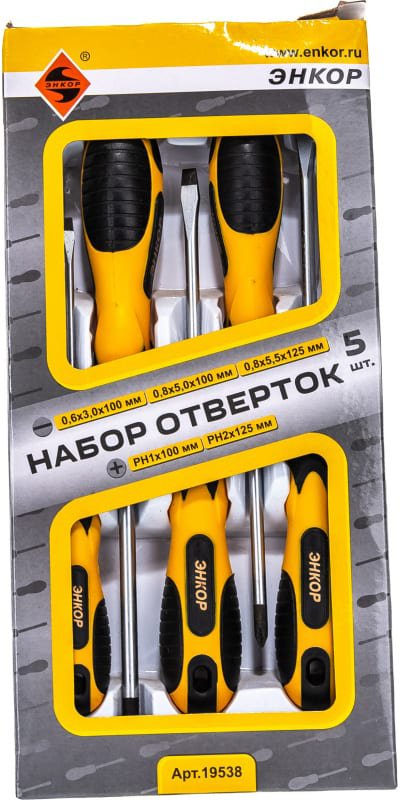 

Набор отверток Энкор 19538 (5 предметов)