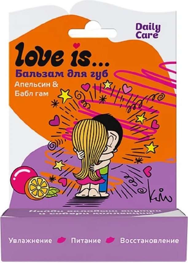 

Бальзам для губ Love is Апельсин-бабл гам БДГ01