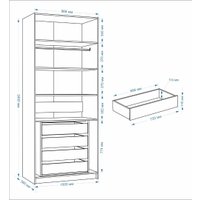 Шкаф-гармошка Евва Лайн ЛН-2D.560.04(2Z/2Z) (бодега белый)