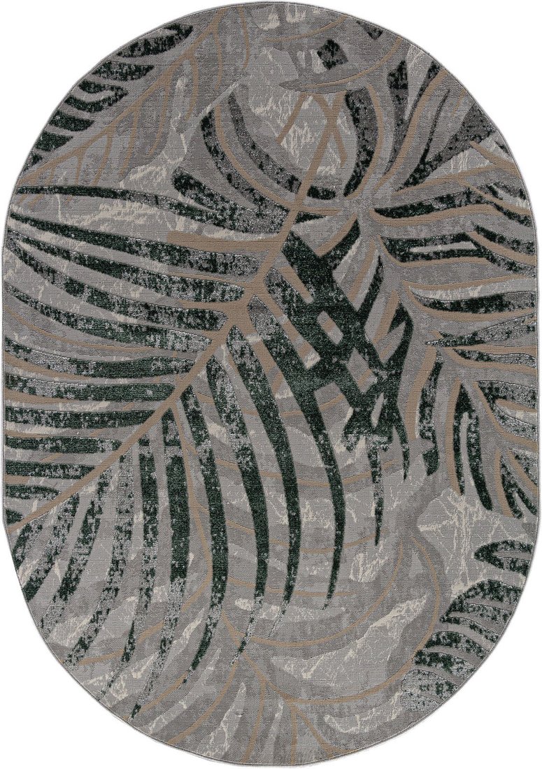 

Ковер для жилой комнаты Merinos Liman F479-OVAL-GRAY-GREEN (1.6х3)