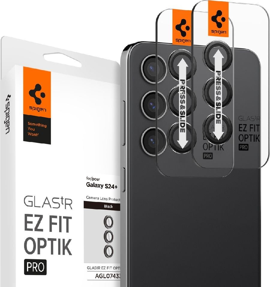

Защитное стекло Spigen Optik TR EZ Fit camera protector для Galaxy S24 Plus AGL07433 (2шт)