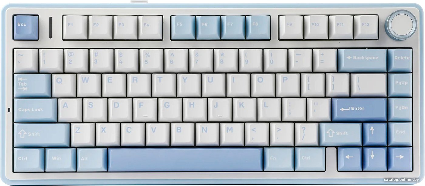 Клавиатура AULA F75 (белый/голубой/синий, Leobog Graywood V3)