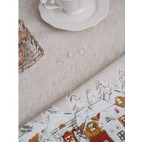 Скатерть Моготекс Изба 02ШС8-42-КВ рис.1/5057/1 (220x150)