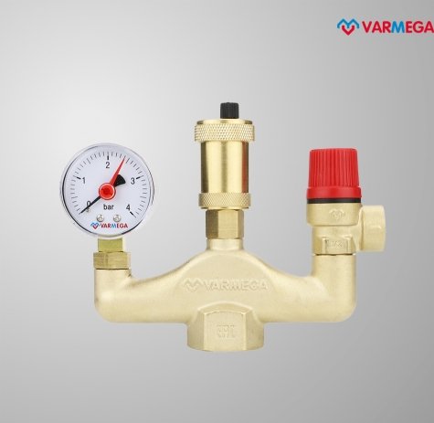 Запорная арматура Varmega Группа безопасности котла 1, латунь VM16001