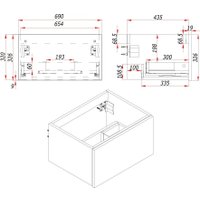  ЗОВ Тумба с умывальником Кито 70 (белый матовый) в Бресте