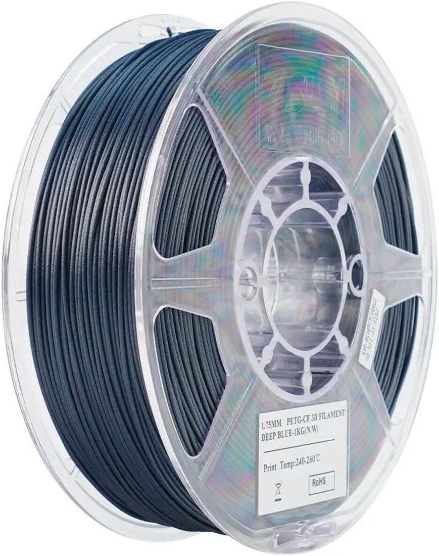 Филамент eSUN PETG-CF PETG-CF175D-U1TZ1 (1.75 мм, 1 кг, темно-синий)