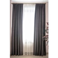 Комплект штор Decoretto Канвас серый КСГ-K111 2x2.7 м (графит, 2 шт)