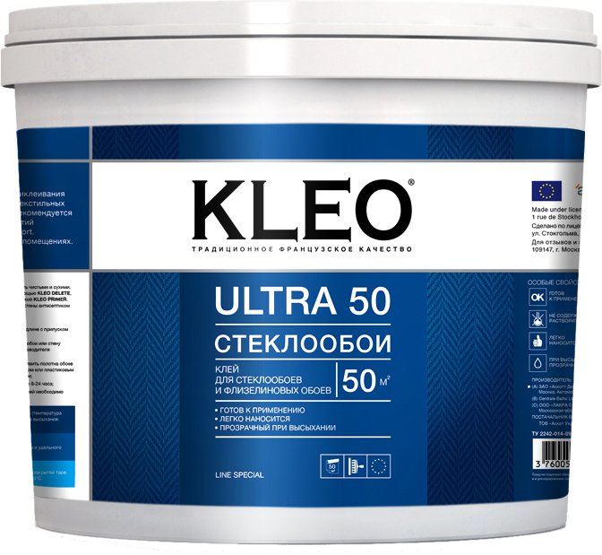 

Клей для обоев Kleo Ultra Стеклообои 50 (10 кг)