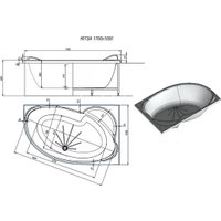 Ванна Alex Baitler Ritsa R 170x105