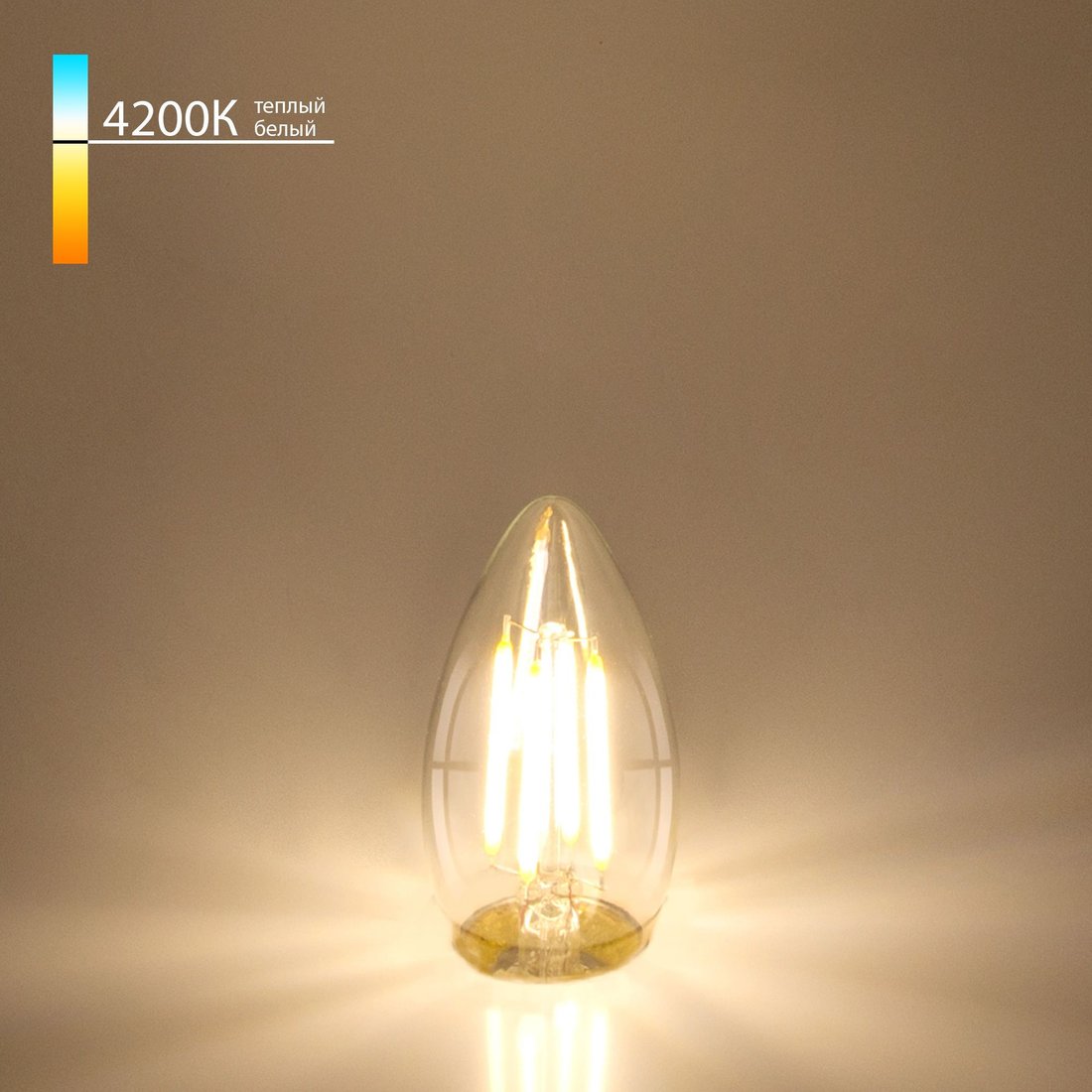 

Светодиодная лампочка Elektrostandard Свеча C35 9W 4200K E27 C35 прозрачный BLE2706