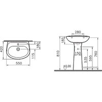 Умывальник Vitra Normus 55x42 (9600B003-7650)