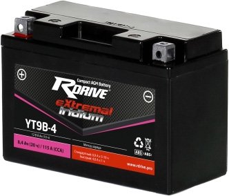 

Мотоциклетный аккумулятор RDrive eXtremal Iridium YT9B-4 (8 А·ч)