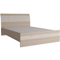 Кровать Интерлиния Коламбия КЛ-001-2 140 с основанием (дуб сонома/дуб белый)