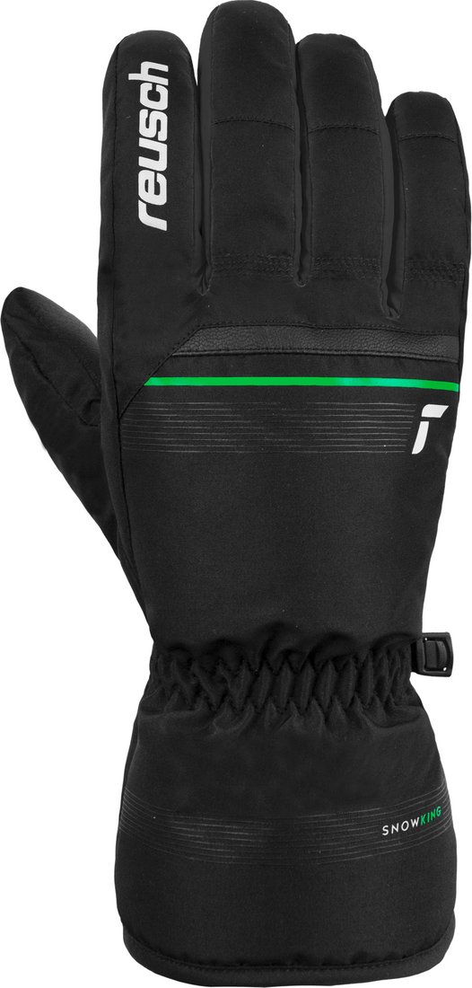 

Горнолыжные перчатки Reusch Snow King 6201198-7716 (р-р 9.5, Black/Neon Green)