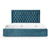Кровать Krones Афина 160 (велюр темно-бирюзовый)