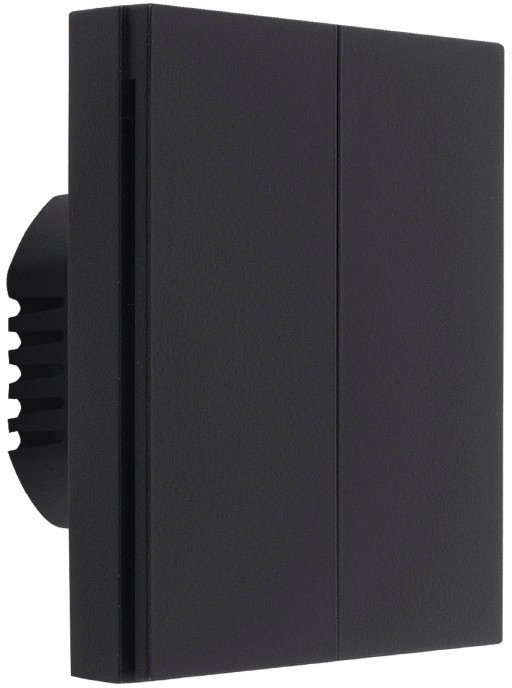 

Выключатель Aqara Smart Wall Switch H1 двухклавишный без нейтрали (черный)