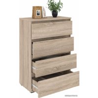 Комод Кортекс-мебель Бари 80 4ш (дуб сонома/дуб сонома/дуб сонома)